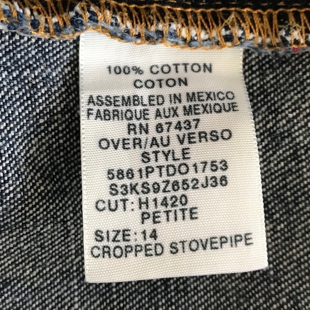 Polo Ralph Lauren vintage stovepipe crop jeans 14p - Picture 9 of 15